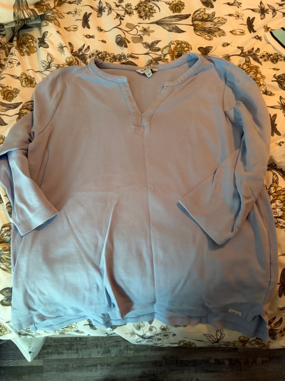 Orvis Light Blue V-Neck top